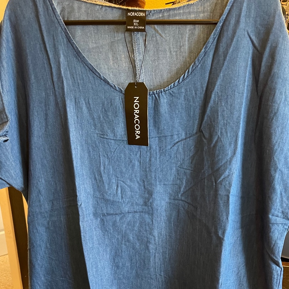 Vintage Blue Cotton Dress